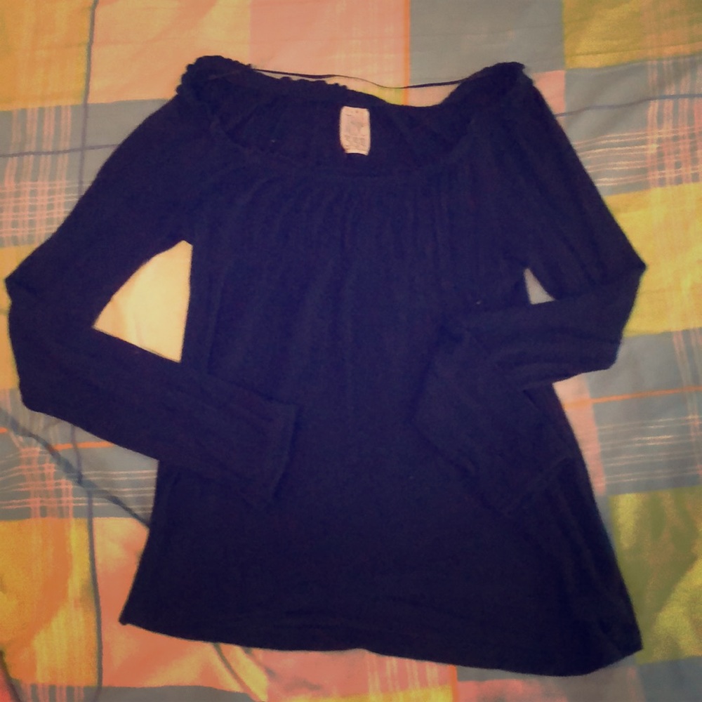 Zara Traf Aluc navy blue small long sleeves shirt